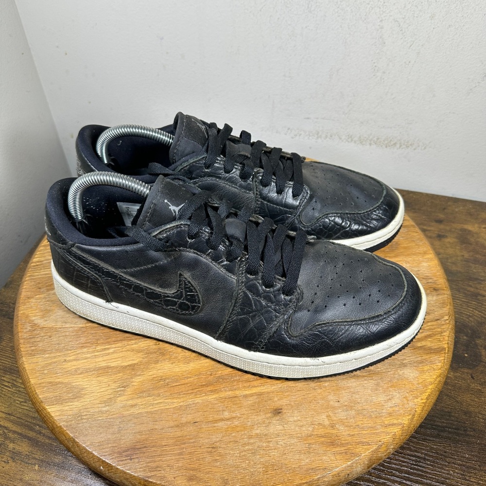 Jordan 1 Low G Croc Black White Golf Shoes DD9315-003 Mens Size 9